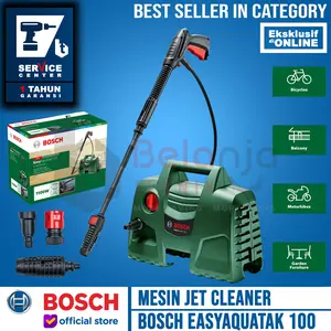 BOSCH Mesin Cuci 100 BAR Aquatak 100 AQT 100 Jet Cleaner 1200 WATT - Mesin Steam Kendaraan Hemat Daya Listrik dengan Garansi 1 Tahun