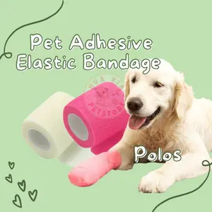 Pet Dog Cat Aid Elastic Adhesive Bandage Plester Anjing Kucing - POLOS