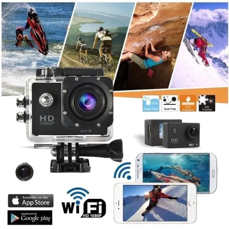 Sportcam Camera Digital 4K Wifi Wireless Action Kamera Sport Cam 1080p