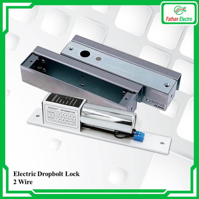 Jual Dropbolt Lock Access Control - Electric Lock Drop Bolt + Bracket ...