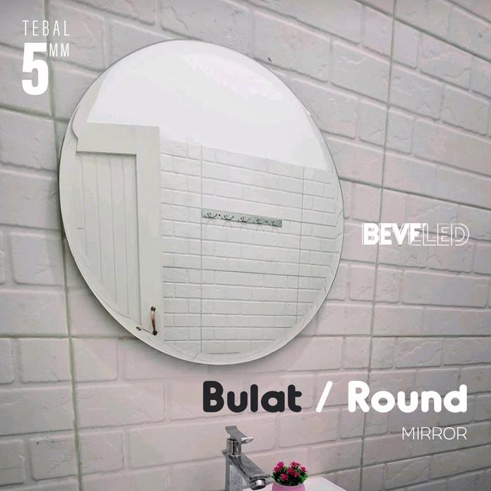 Gambar Cermin bulat 50 x 50 bevel by Bayu dari sweetfavorites Kota Surabaya Tokopedia