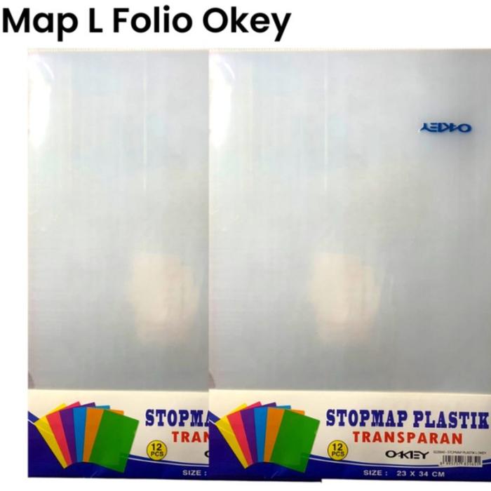 Jual [1 PCS] Map L Plastik Folio / Clear Sleeves Bening Transparan OKEY ...