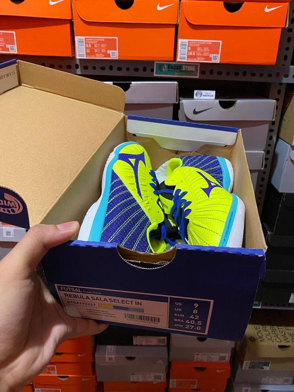 Sepatu Futsal Mizuno Rebula Sala Select IN Flash Blue Q1GA192227 BNIB 4