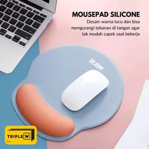 Triple W Mousepad Bantalan Pergelangan Tangan Alas Silikon