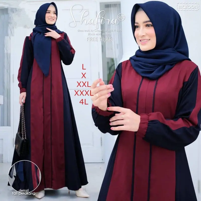 gamis syari terbaru Gamis set Jumbo Gamis LD 140cm 2
