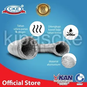 Flexible Alumunium 4 Inchi 10 Meter Flexible Ducting 4 Inchi