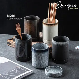 Mori Cutlery Holder / Wadah Tempat Sendok Garpu Keramik Jepang Unik