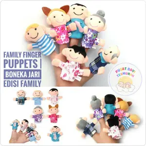 PBT Boneka Jari Keluarga 6in1 Finger Puppets Family Mainan Edukasi