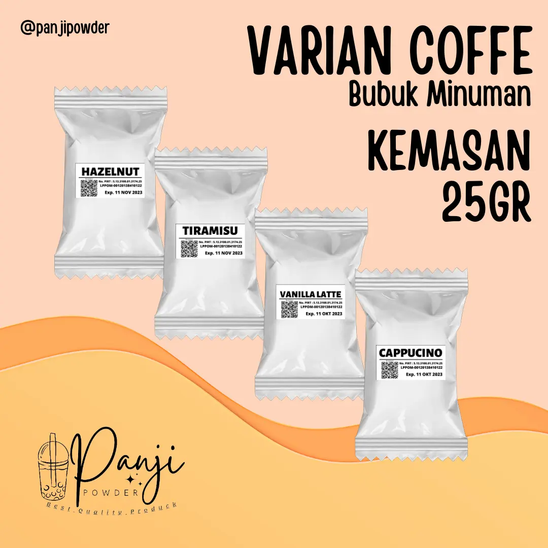 bubuk minuman rasa coffe 25gr serbuk minuman rasa minuman kekinian