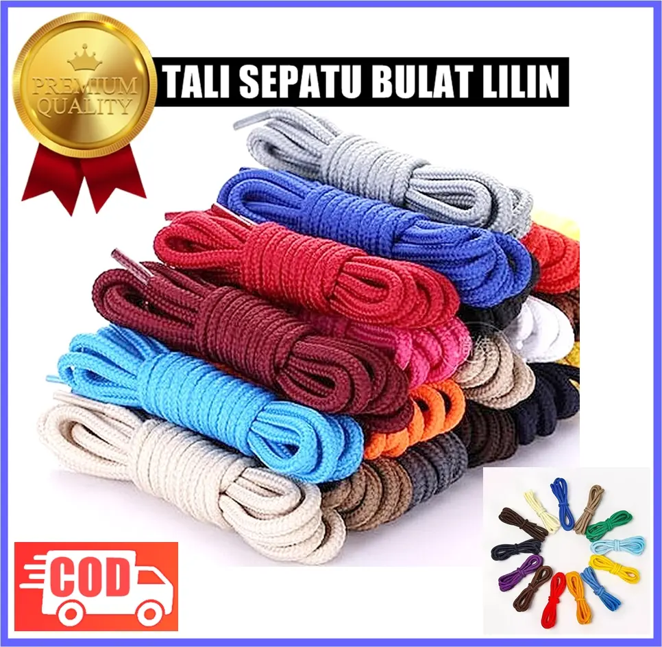 TALI SEPATU PRIA WANITA MOTIF BULAT LILIN WARNA WARNI HITAM PUTIH DLL