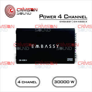 POWER AMPLIFIER MOBIL 4 Channel 30000W EMBASSY EM - 4500.4