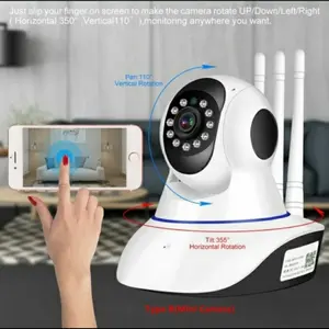 APLIKASI V380PRO IP Camera Baby Cam Wireless  1080P IP Camera CCTV 3 Antena  Wifi cctv pantau jarak jauh dengan HP