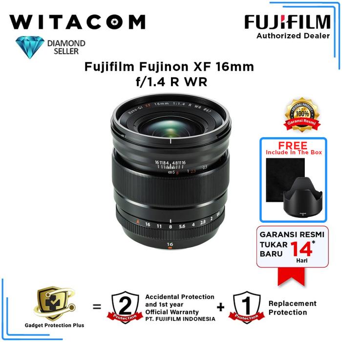 Gambar Lensa Fujifilm Fujinon Lensa XF16mm / XF 16mm f1.4 R WR - Garansi Resmi dari Witacom Kota Administrasi Jakarta Pusat Tokopedia