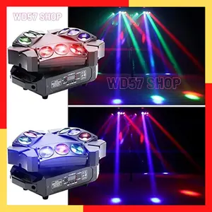 Lampu Sorot Disko Tembak Spider RGBW DMX Lighting LED Moving Head DJ