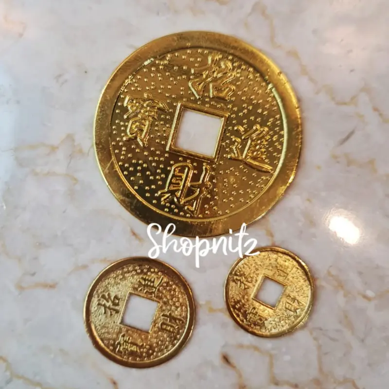 Hiasan Imlek Koin Emas Dekorasi Pajangan Uang Kuno Logam China Murah 1