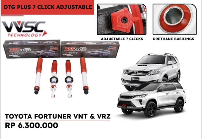 Jual Shock yss dtg series 7 step twin tube lowering kit fortuner 2kd ...