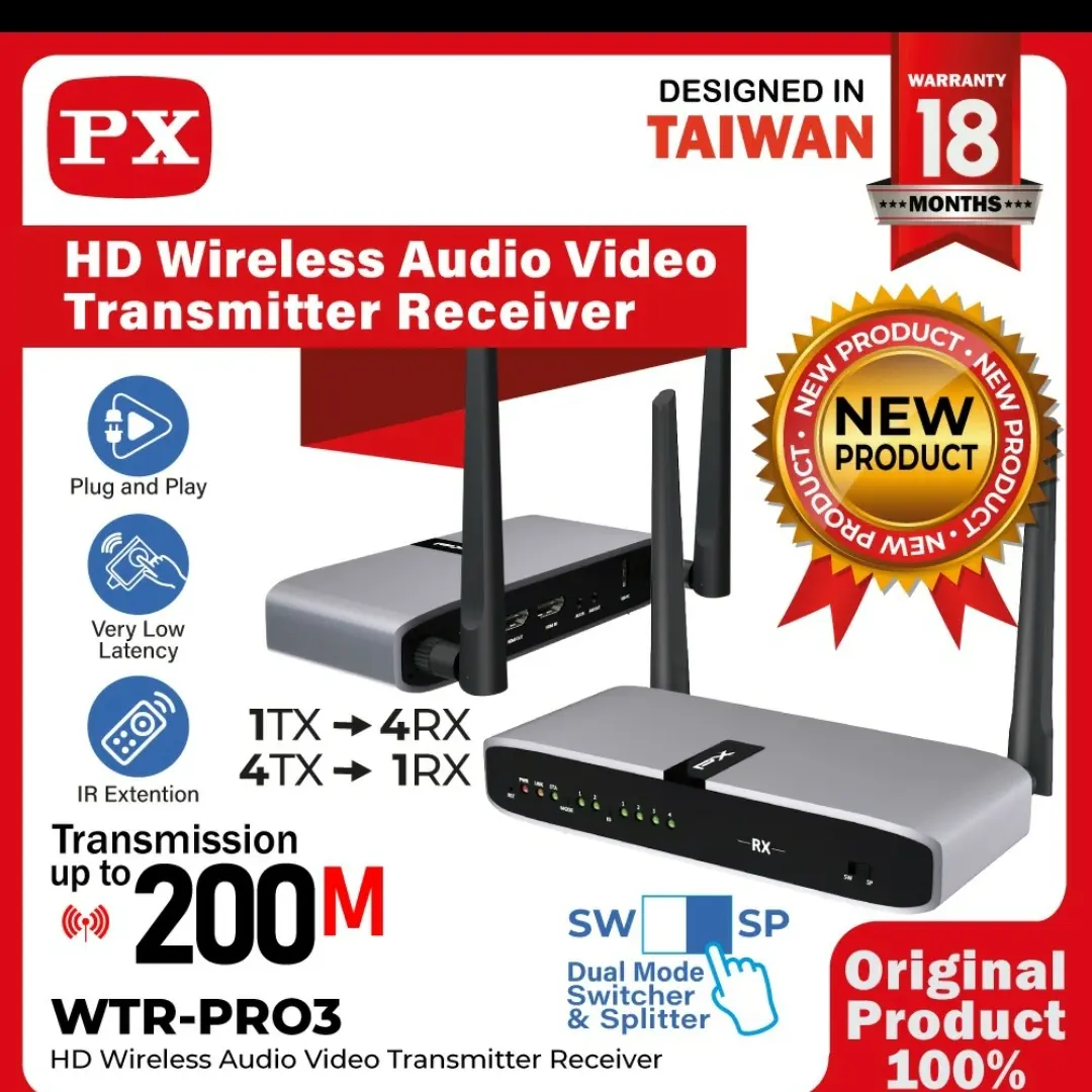 Wirelles video Audio Transmitter Receiver HDMI Extender PX WTR -PRO 3
