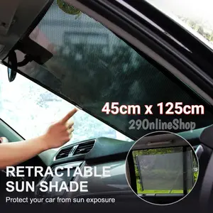 Tirai Pelindung Panas Matahari Roll Gulung Hordeng Tempel Kaca Film Depan Mobil Car Sun Shades