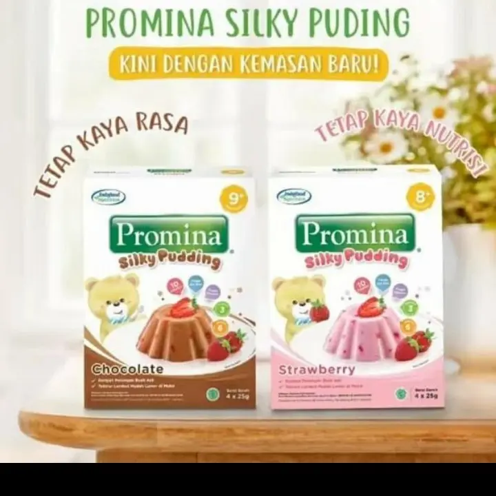 PROMINA SILKY PUDDING STRAWBERRY COKELAT BOX 100GR SILKY PUDING 9+ - C
