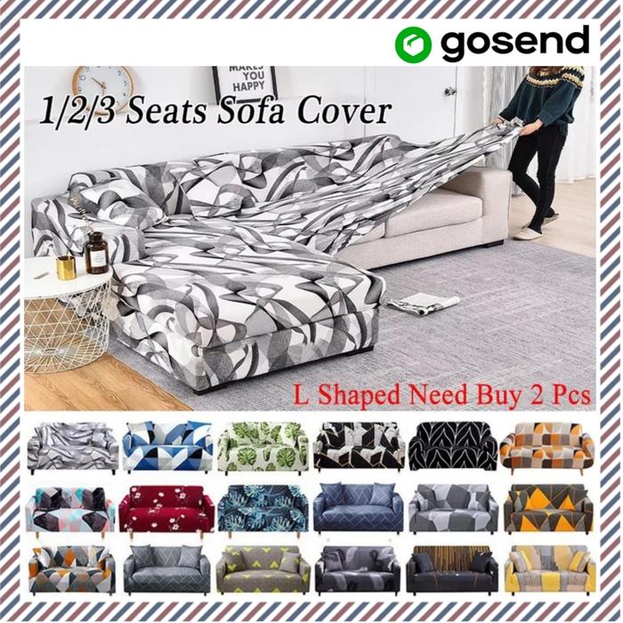 Gambar COVER SARUNG KURSI SOFA ELASTIS 2 SEATER DUDUKAN dari Eljida Store Kota Tangerang Tokopedia