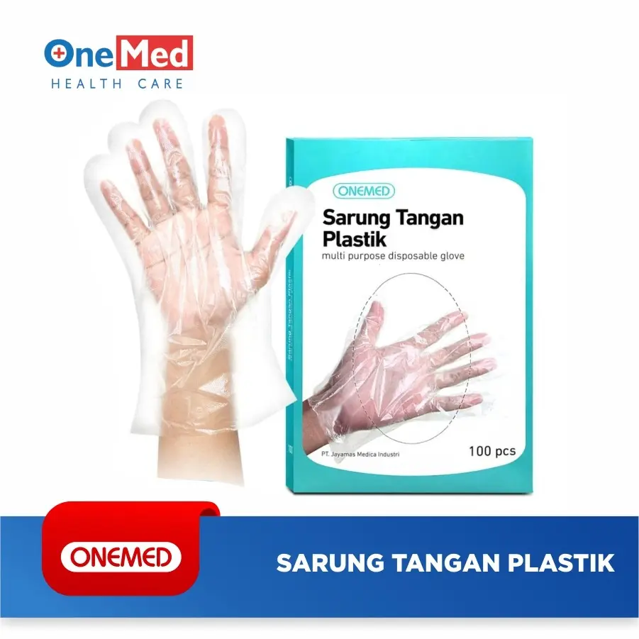 Sarung Tangan Plastik Onemed Box Isi 100 Pcs