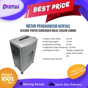 Secure Maxi 34-SCM Paper Shredder (4mm) Mesin Penghancur Kertas 34SCM