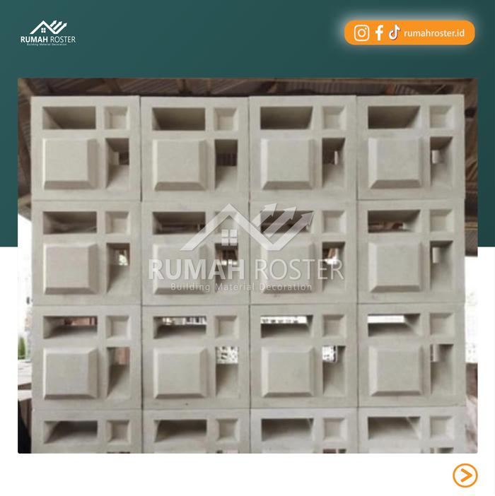 Jual Roster beton minimalis motif LB4 untuk pagar dan ruangan (2 Muka ...