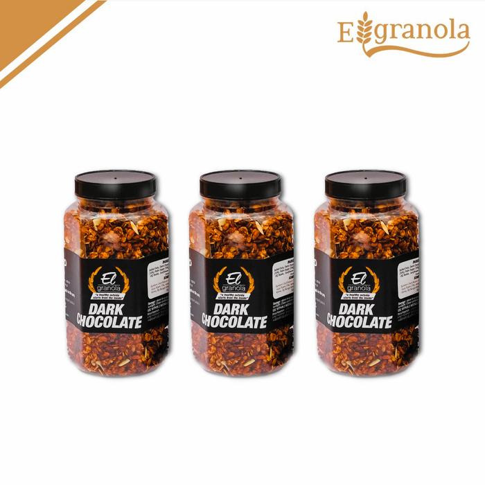 Gambar El Granola Dark Chocolate 3 x 300 gr dari El Granola Healthy Snack Kota Tangerang Selatan Tokopedia
