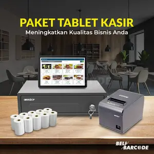 Kasir Tablet Paketan Printer Cetak Struk Cash Drawer Kertas Thermal