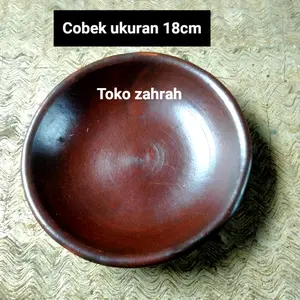 Cobek Piring/Cobek Tanah Liat uk.18cm/Cobek Bakar/cobek sambal gami