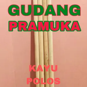 Khusus Instan dan sameday Tongkat kayu pramuka polos 160 cm