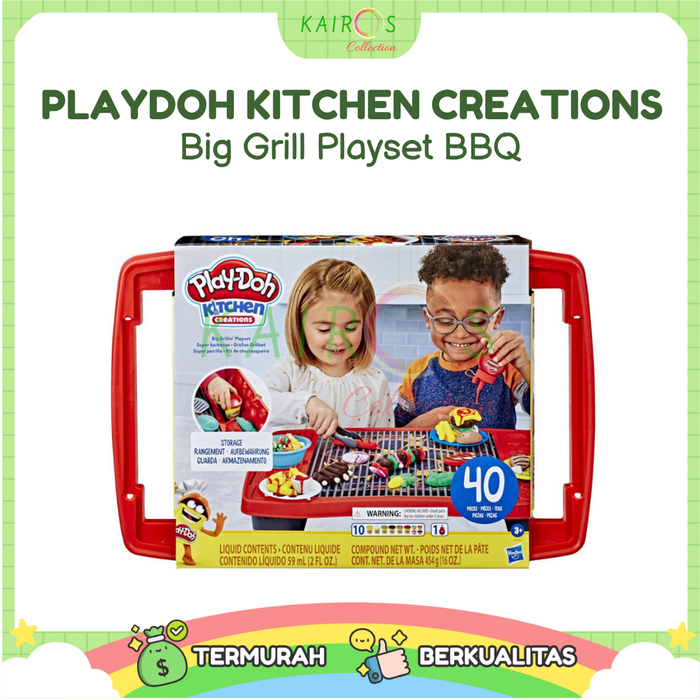 Gambar Playdoh Kitchen Creations Big Grill Playset Super BBQ dari kairos collection_NEW Kota Surabaya Tokopedia