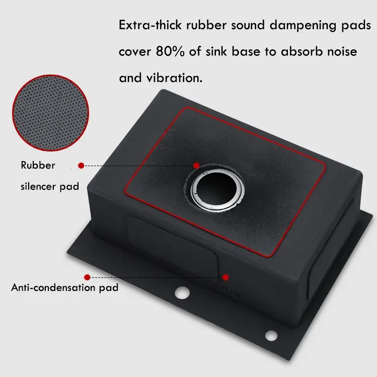 KITCHEN SINK STAINLESS HITAM BLACK 5040 ONAN / BAK CUCI PIRING ONAN 2