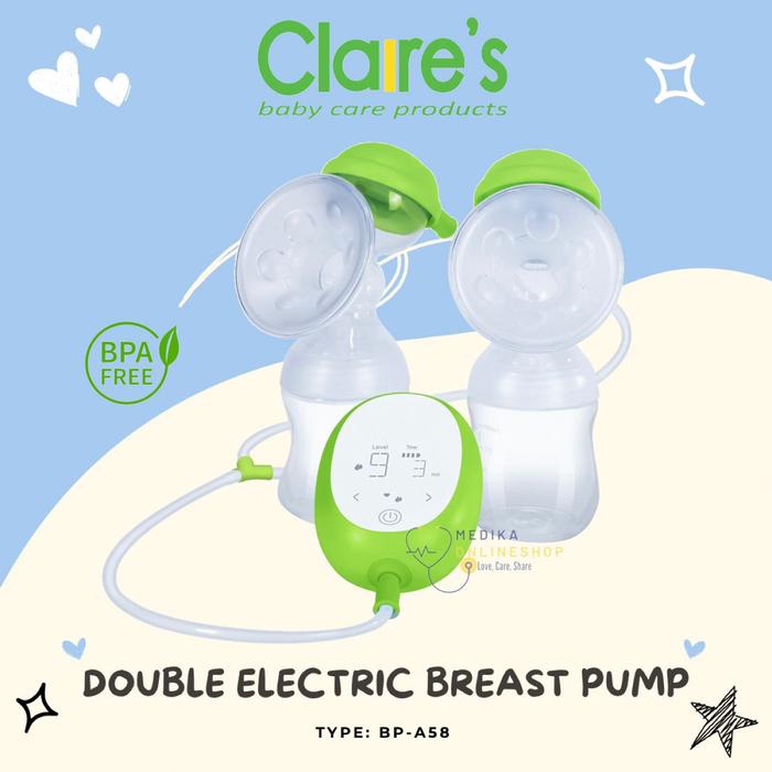 Gambar CLAIRE'S Double Electric Breast Pump / Pompa Asi Elektrik BP-A58 dari Medika Onlineshop Kota Medan Tokopedia