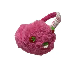 EAR COVER BULU TUTUP TELINGA ANAK MOTIF STROWBERY WINTER SALJU HOLIDAY