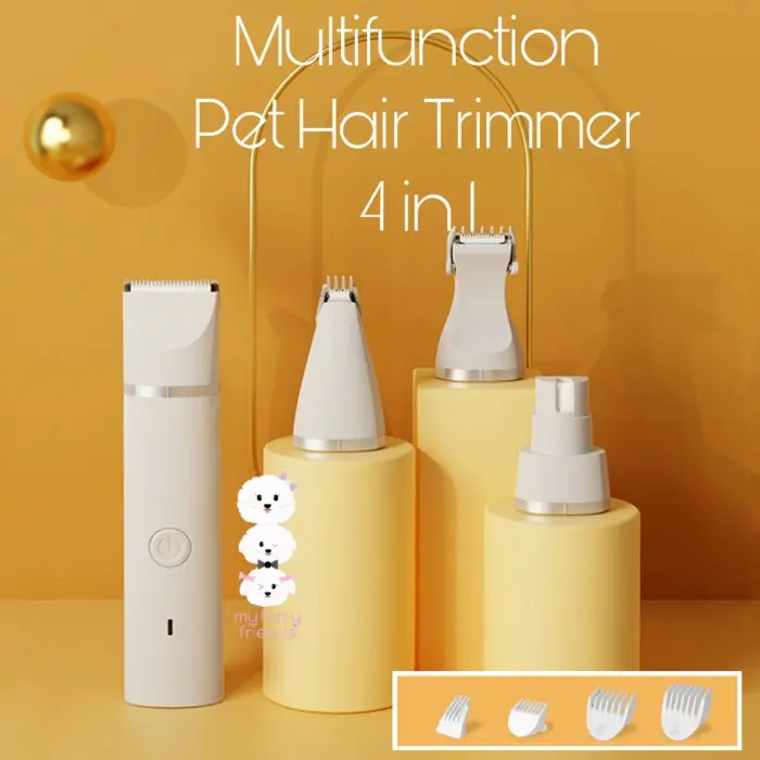 Multifunction Pet clipper 4 in 1 hair clipper trimmer grinder for pet