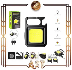 ( KEYCHAIN ) Lampu Senter mini LED Tahan Air Gantungan Kunci Magnet Plastik