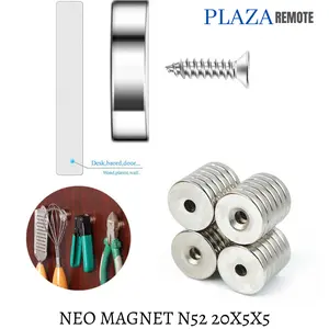 NEO MAGNET NEODYMIUM N52 SUPER KUAT COIN CINCIN LUBANG 20X5X5