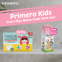 Gambar Masker Medis Primero 3ply Anak - Box isi 50 Pcs - Leci dari PRIMERO STORE OFFICIAL Kota Tangerang 2 Tokopedia