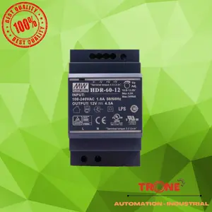 HDR-60-12 - DIN RAIL POWER SUPPLY HMW 5A 12VDC READY STOK