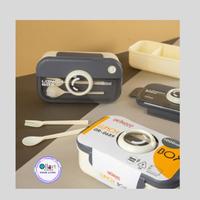 Gambar Lunchbox Kamera 2 Sekat Anti Bocor Ukuran 1LT + Sendok Garpu OR0689 Biru Kotak - Biru dari Ollahomeliving Kota Bogor 3 Tokopedia