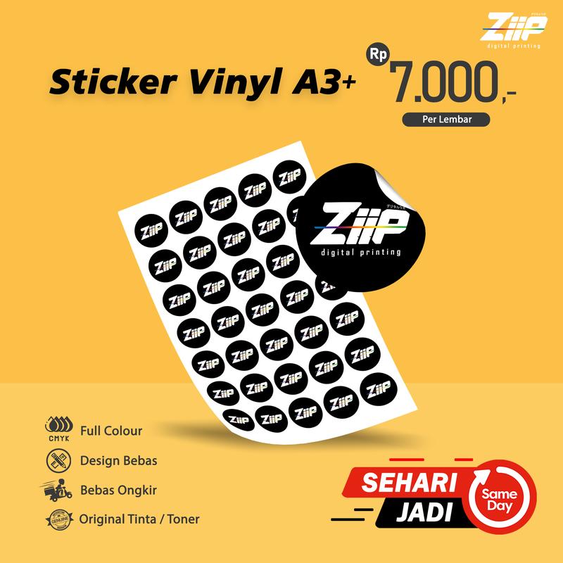 Cetak Sticker Label Vinyl A3+ - Shop | Tokopedia