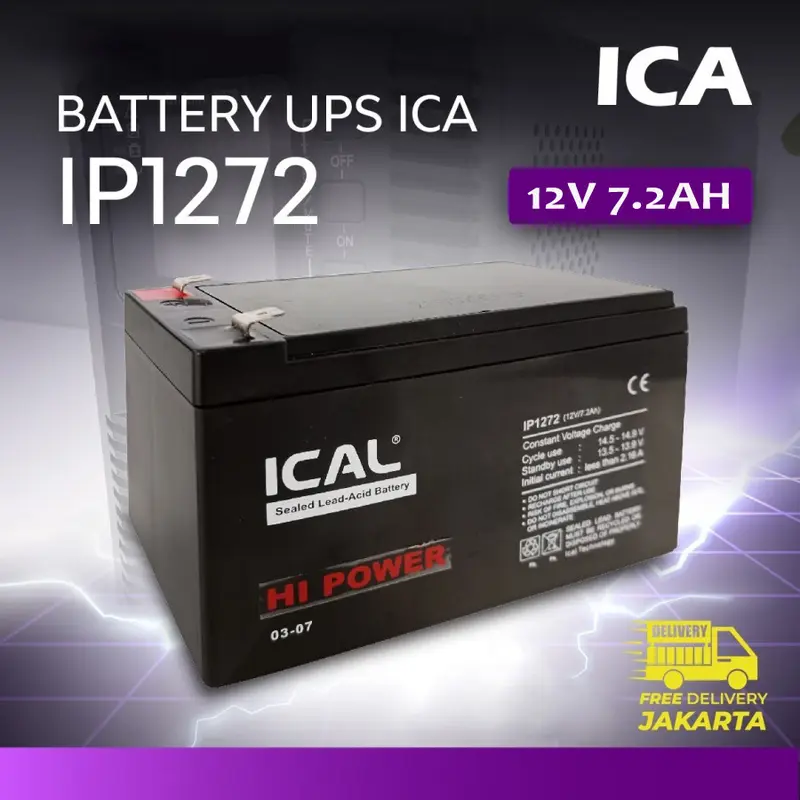 BATTERY UPS AKI KERING ICAL 12V 7,2AH SEALED LEAD-ACID IP1272
