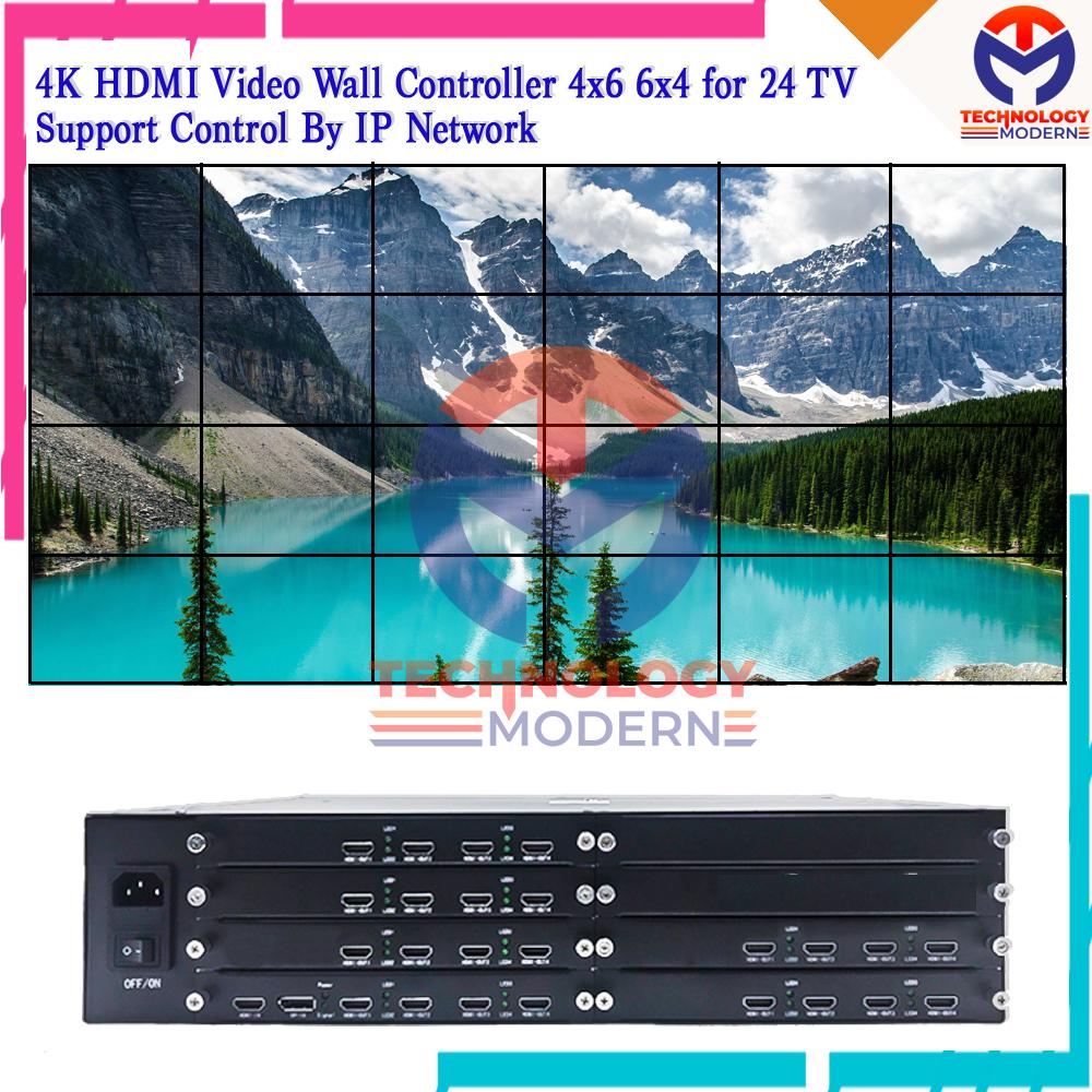 Video Wall Controller 4x6 6x4 1080P (Input HDMI,VGA,USB,AV) U/ 24 TV