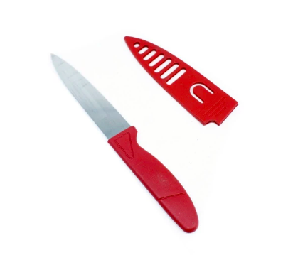 Gambar Pisau Dapur buah Kecil Merah dengan Sarung Pelindung dari Formiana Kota Surabaya Tokopedia