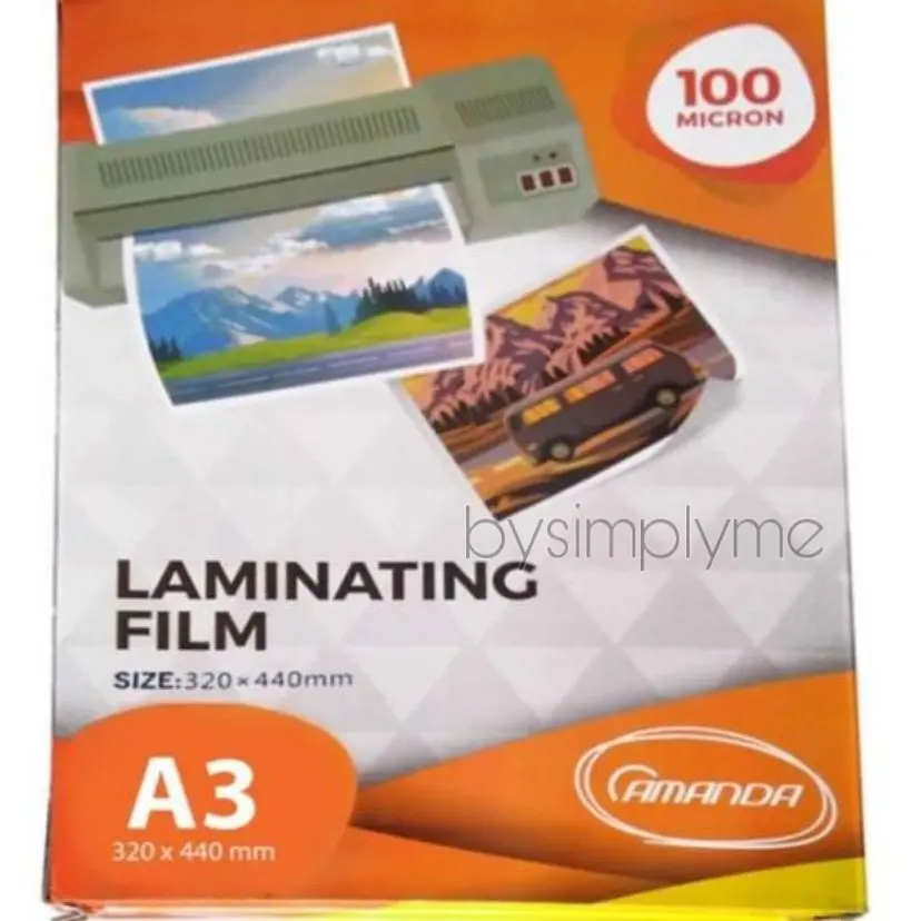 LAMINATING AMANDA UKURAN A3 100 MICRON