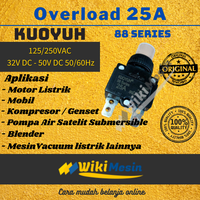 Gambar Overload Thermal Protector Circuit Breaker Kuoyuh 25A 88 Seri dari Overload Wikimesin Kab. Tangerang 2 Tokopedia