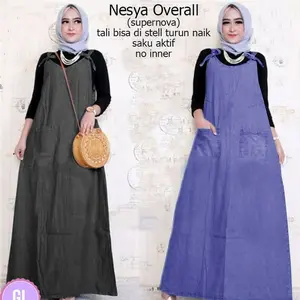 overal muslim/overal fashion/baju muslim/nesya overall/gl70130