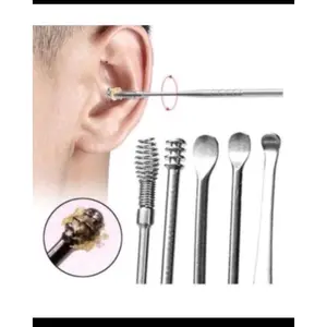 Korek Kuping 5in1 Earpick Korek Kuping Stainless isi 5pcs