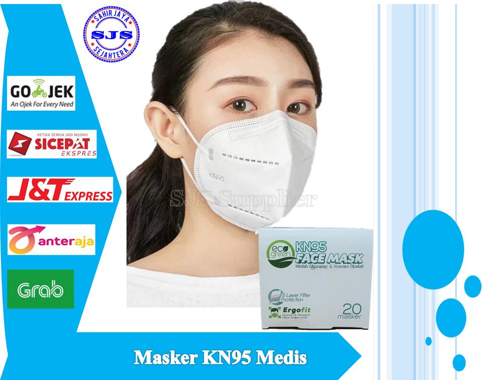 Masker KN95 5Ply Anti Dust High Protection Ecogreen Anti virus Harga per box isi 20 Pcs